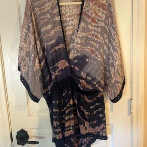 Young Fabulous & Broke Navy and Beige Jumpsuit